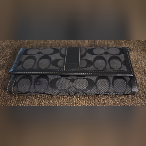 Coach Handbags - Coach Black and Gray Wallet